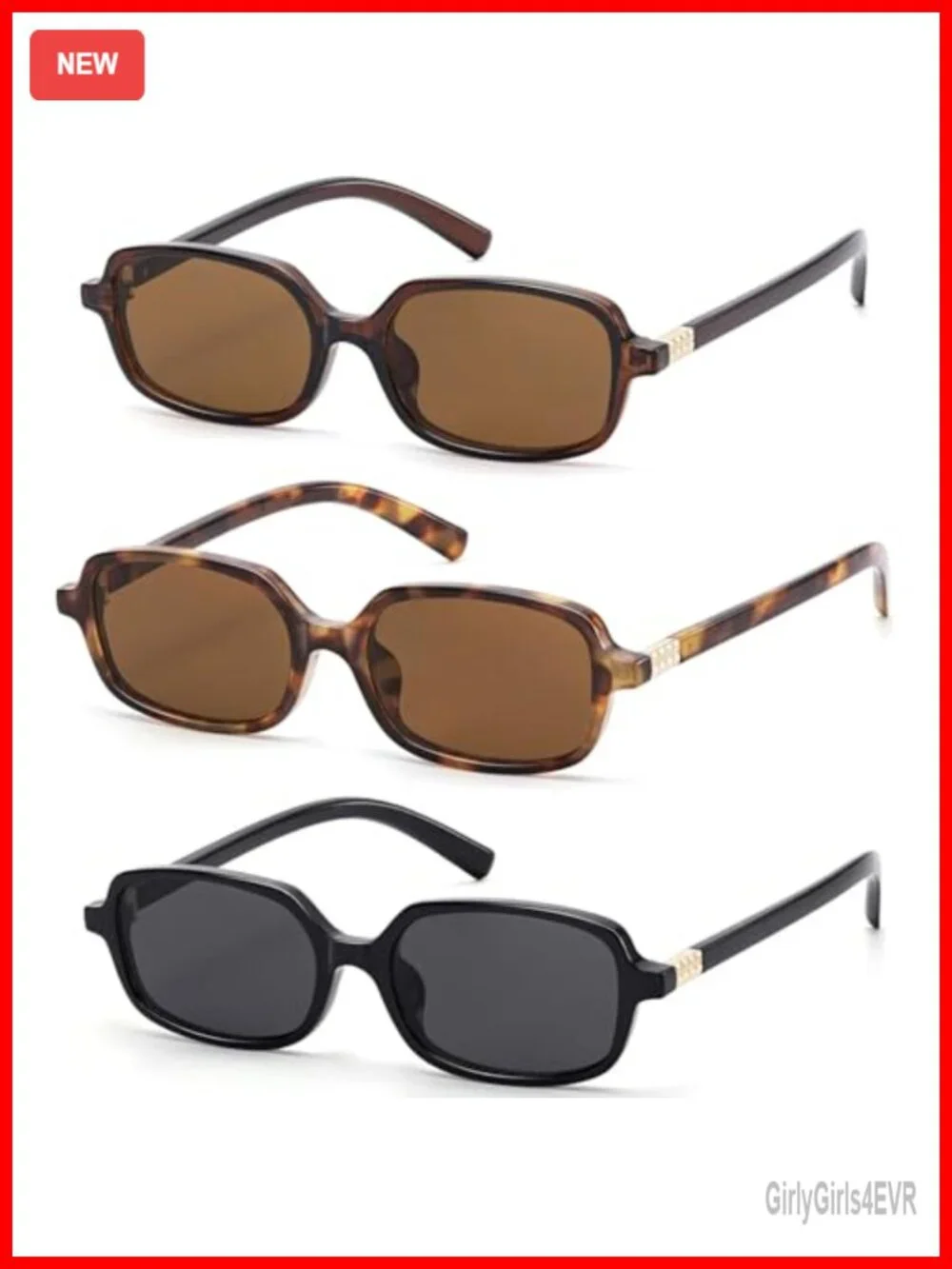 Trendy Rectangle Sunglasses Y2K Shades UV Protection
